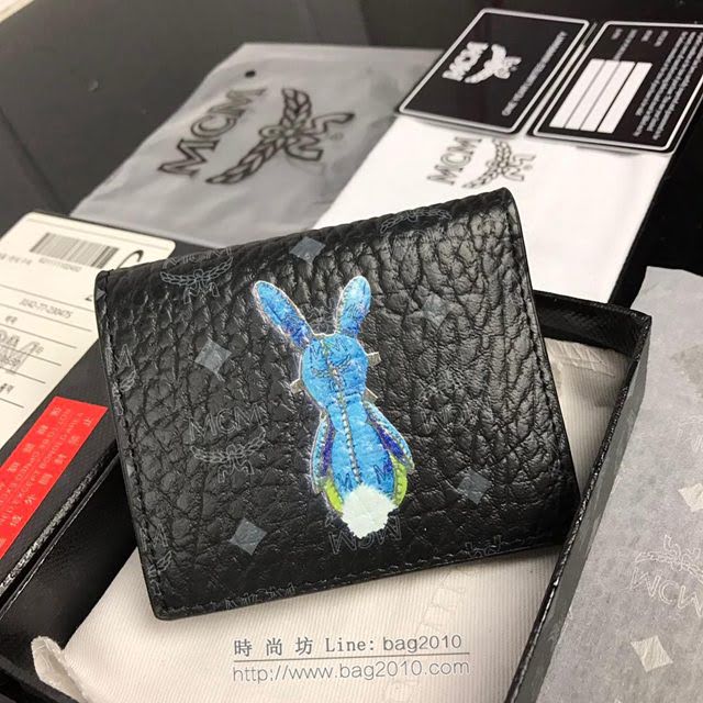 MCM錢包 原單 8014 兔子款兩折錢包 3D絲印圖案 MCM女短錢包 MCM零錢包  mdmc1332
